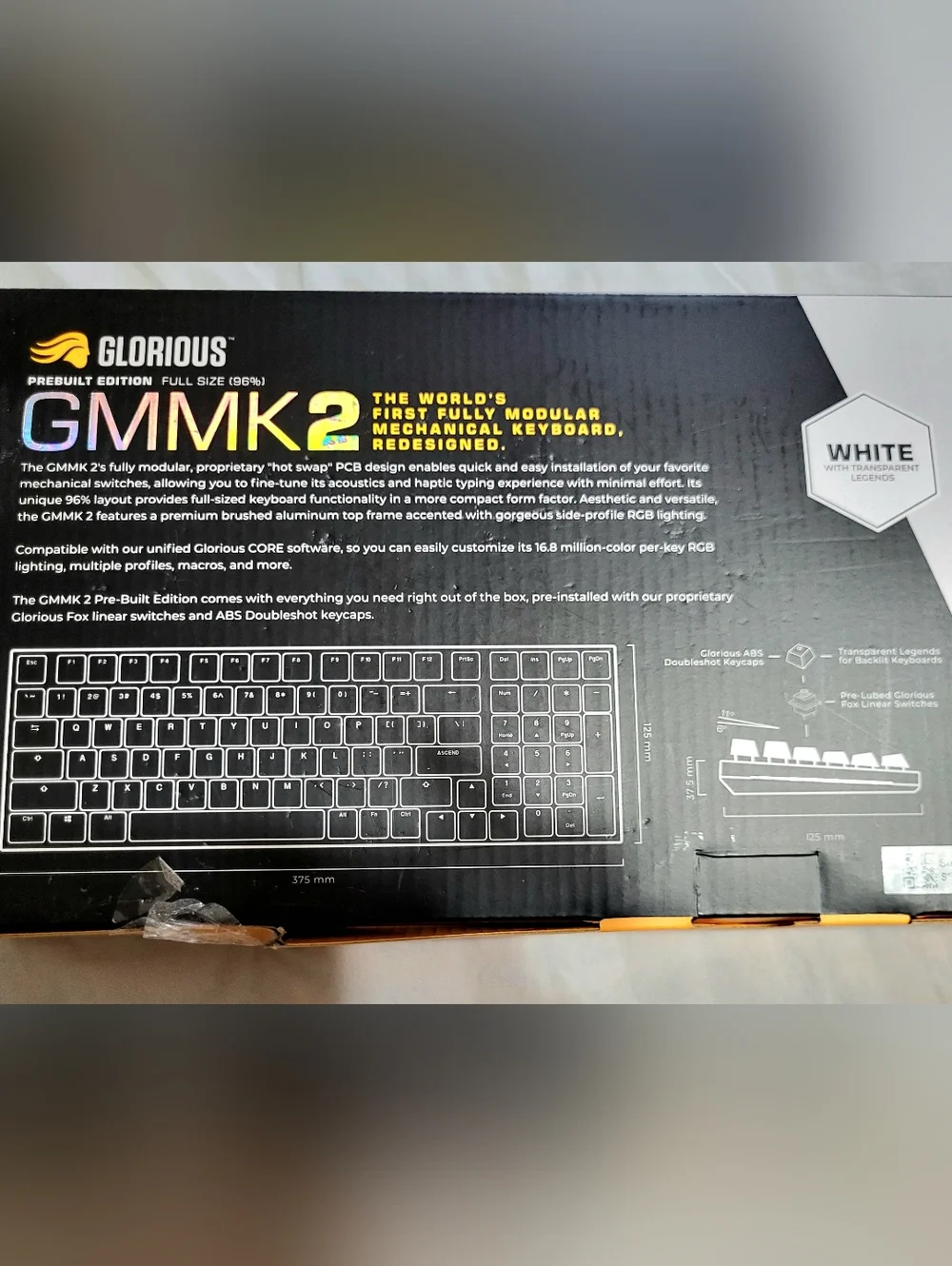 Glorious GMMK2 Keyboard (Full Size) White
